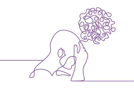 Anxiety line drawing